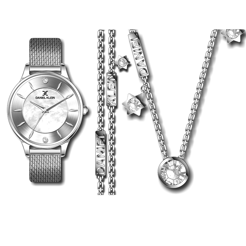Комплект дамски часовник, гривна и колие DANIEL KLEIN DK.1.13173-1