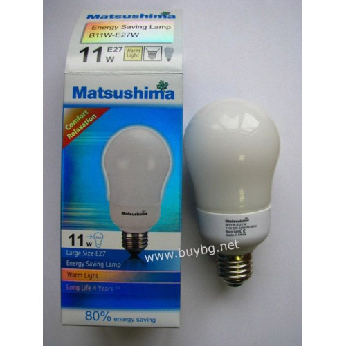 Енергоспестяваща лампа B11W-E27W - Жълта светлина