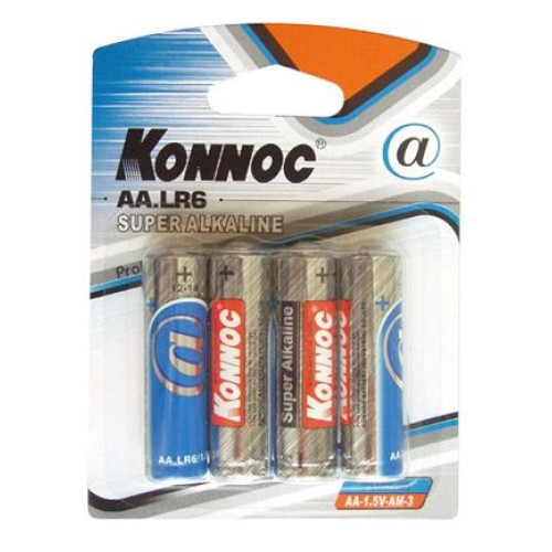 Алкална батерия KONNOC - AA/LR06 4 бр. блистер