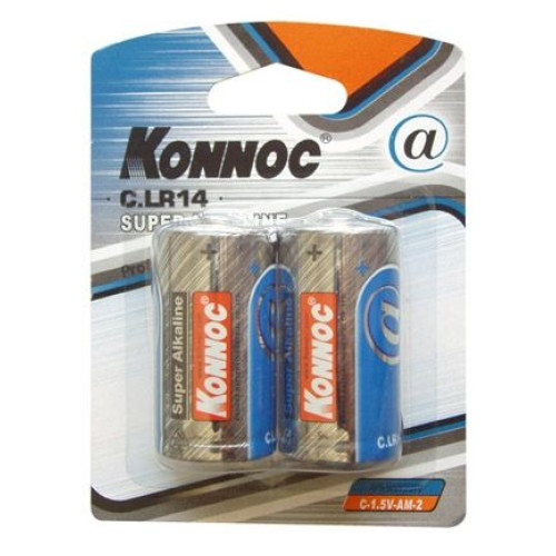 Алкална батерия KONNOC - C/LR14 2 бр. блистер