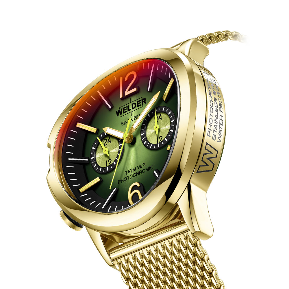 Часовник WELDER Edge WWMD1005 златен фотохромен dual time