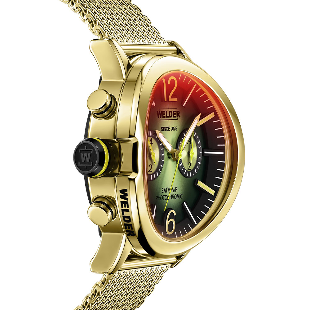 Часовник WELDER Edge WWMD1005 златен фотохромен dual time