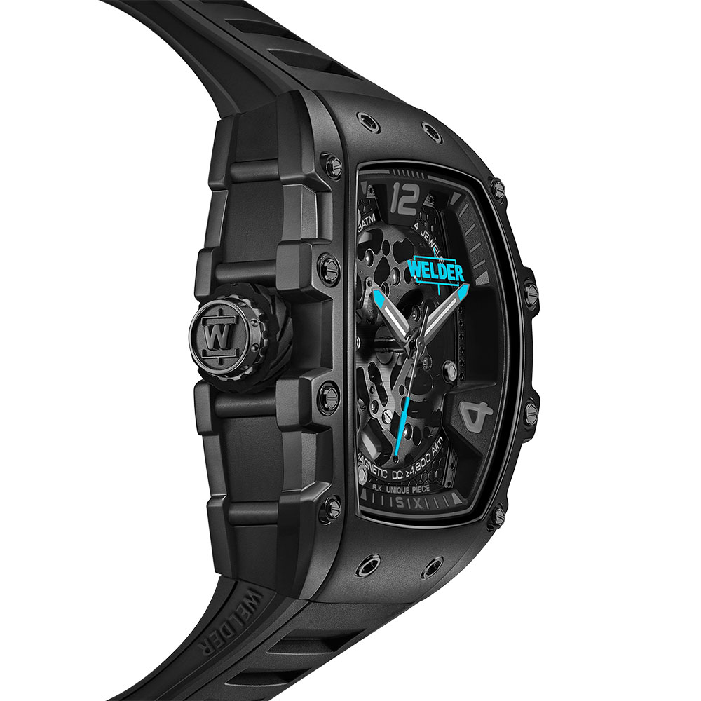 Часовник WELDER W75 WRT1006 автоматичен скелетон черен Seiko NH70