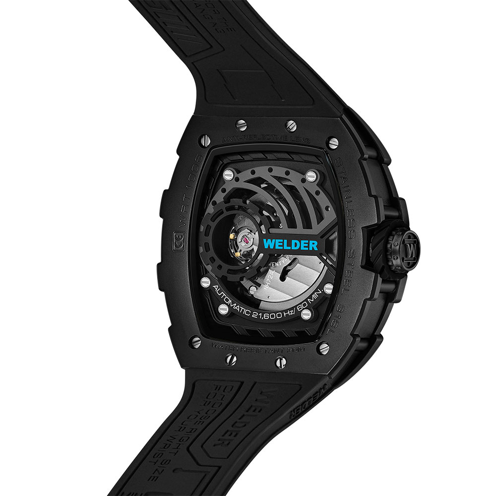 Часовник WELDER W75 WRT1006 автоматичен скелетон черен Seiko NH70